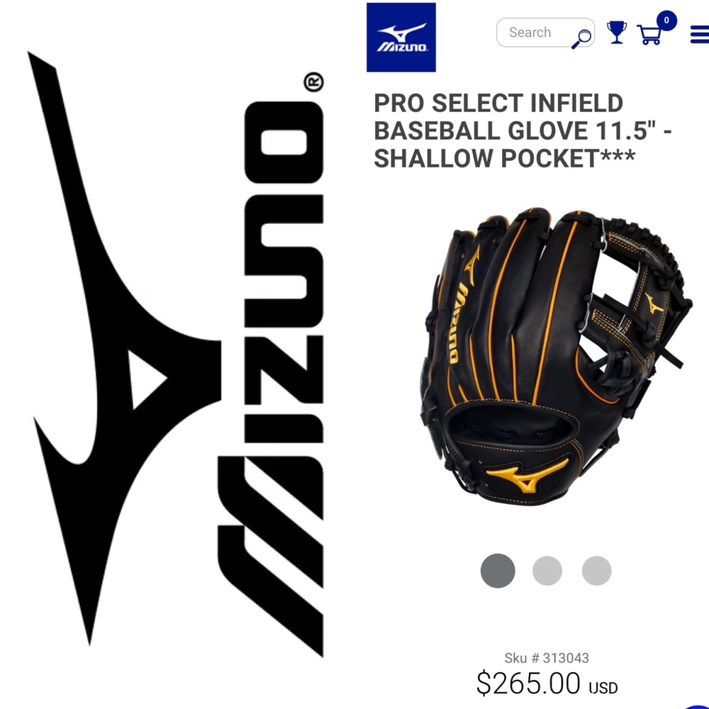 Mizuno Pro Select Infield baseball glove 11.5”